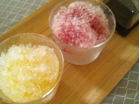 手作りかき氷シロップ☆ジュースで